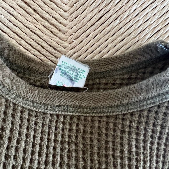 Vintage waffle army shirt S - Picture 5 of 5